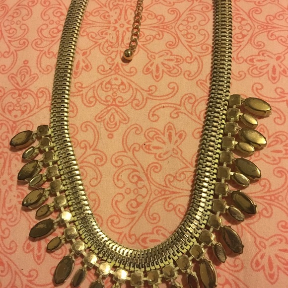 Natasha gold & crystal necklace-18” - Picture 4 of 5